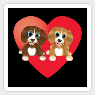 Two Dogs Magnet